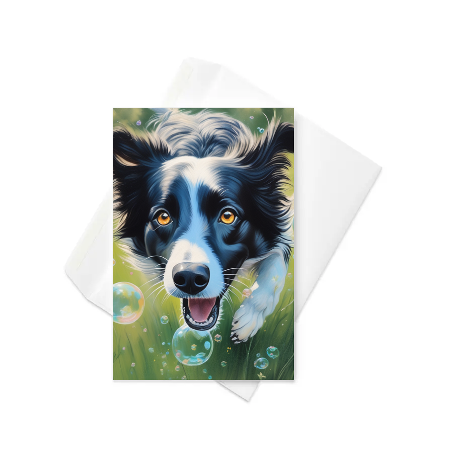 PugMug Custom Border Collie Greeting Card