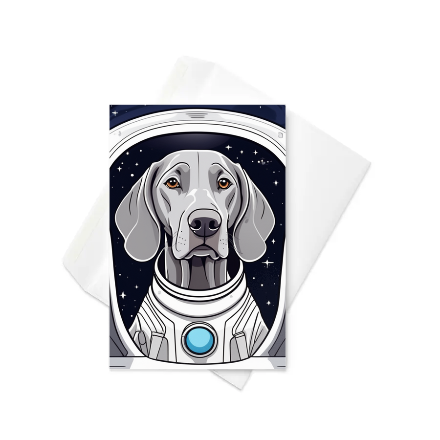 PugMug Custom Weimaraner Greeting Card