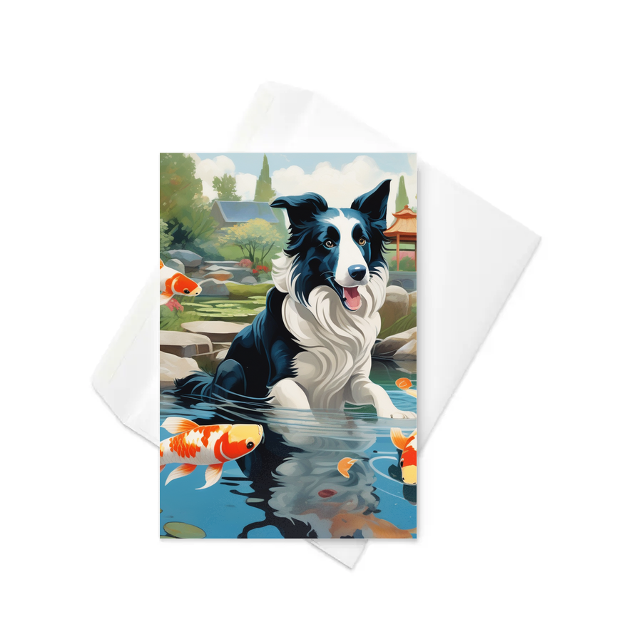 PugMug Custom Border Collie Greeting Card