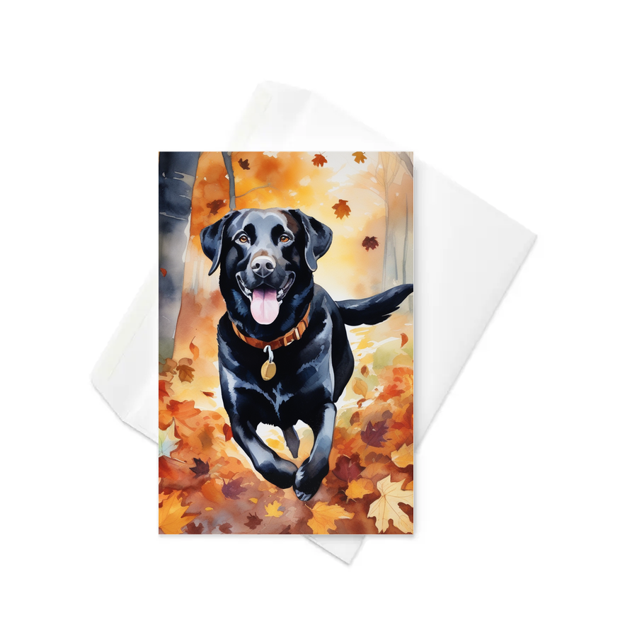 PugMug Custom Black Labrador Retriever Greeting Card