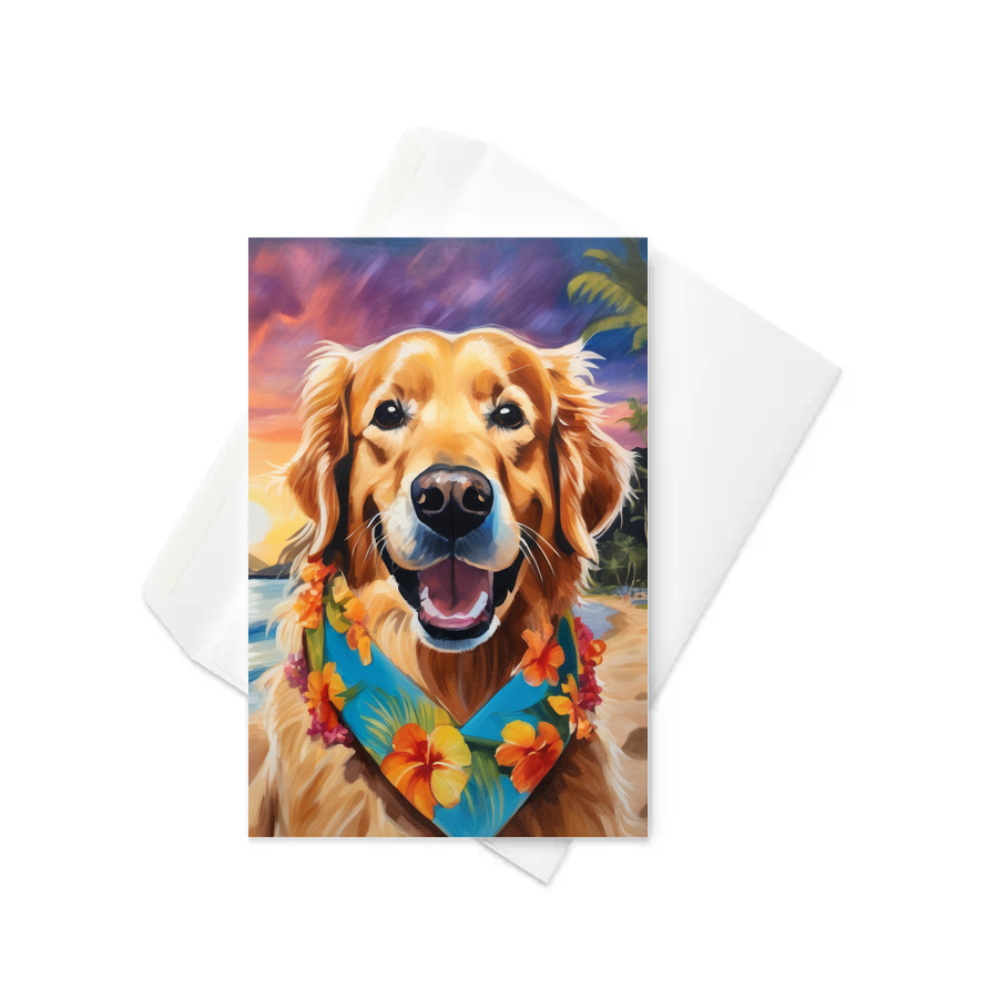 PugMug Custom Golden Retriever Greeting Card