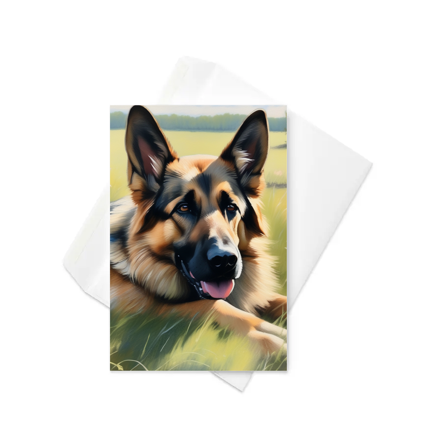 PugMug Custom German Shepherd Dog Greeting Card