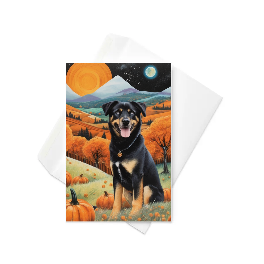 PugMug Custom Blue Greeting Card