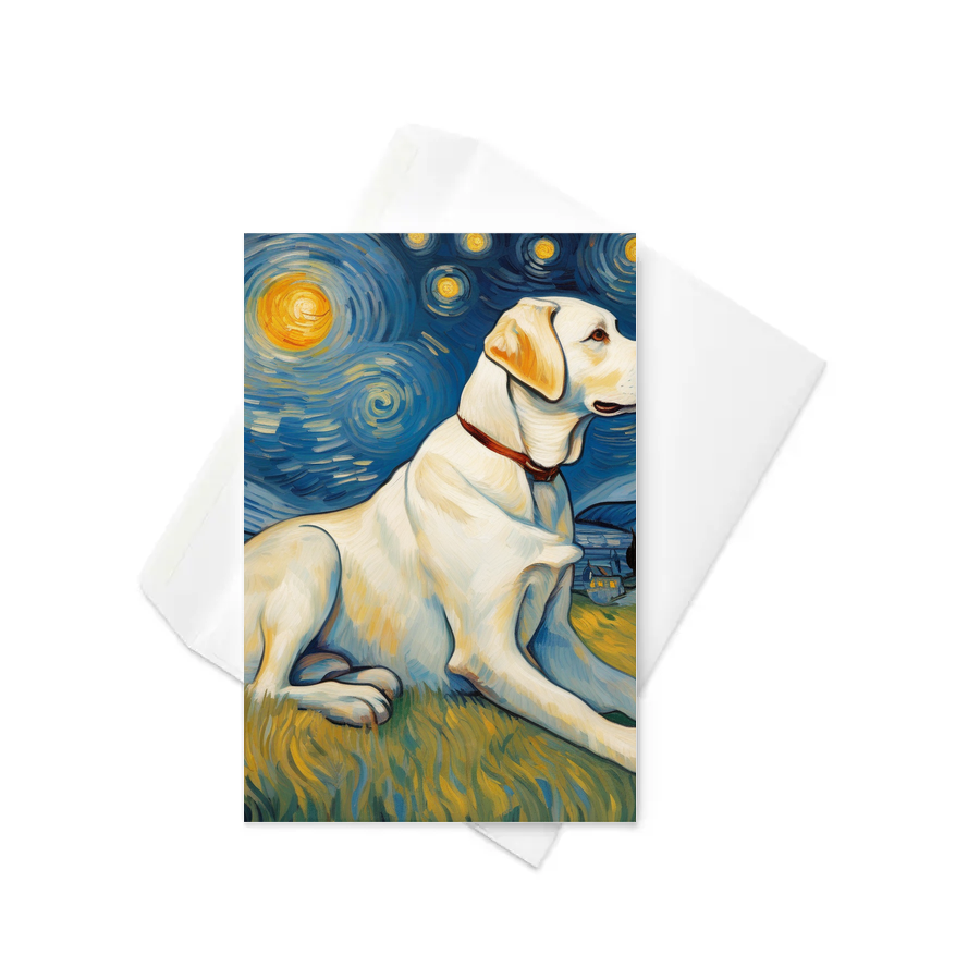 PugMug Custom White Labrador Retriever Greeting Card
