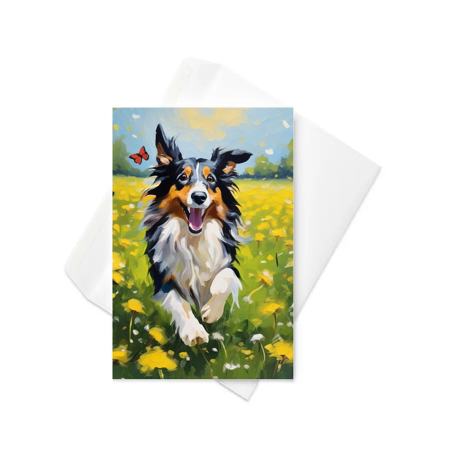 PugMug Custom Collie Greeting Card