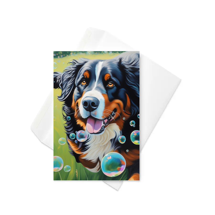 PugMug Custom Bernese Mountain Dog Greeting Card