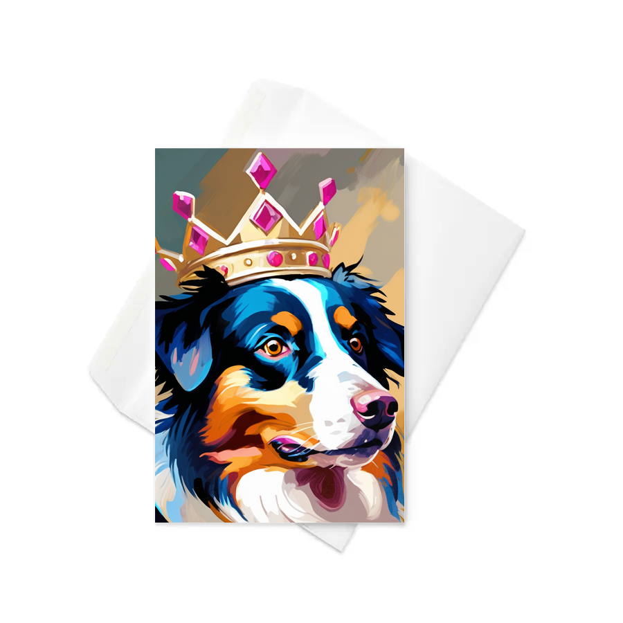 PugMug Custom Australian Shepherd Dog Greeting Card