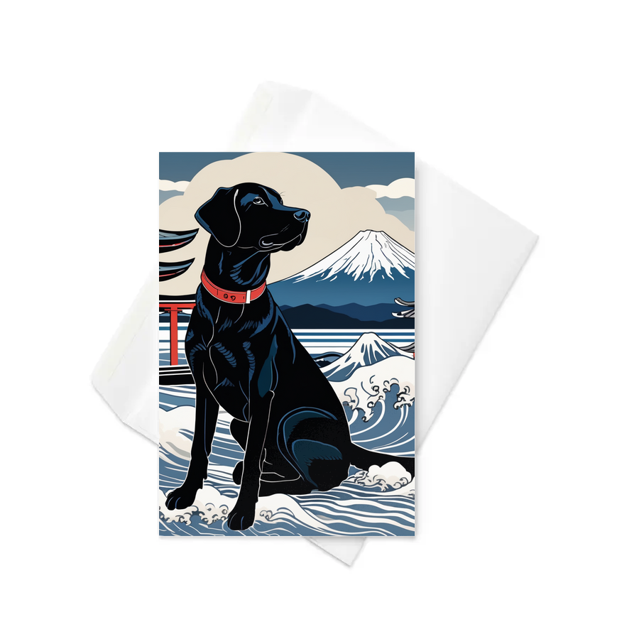 PugMug Custom Black Labrador Retriever Greeting Card