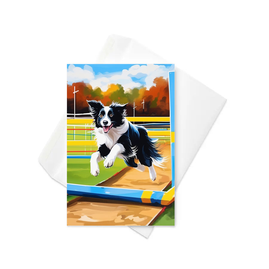 PugMug Custom Border Collie Greeting Card