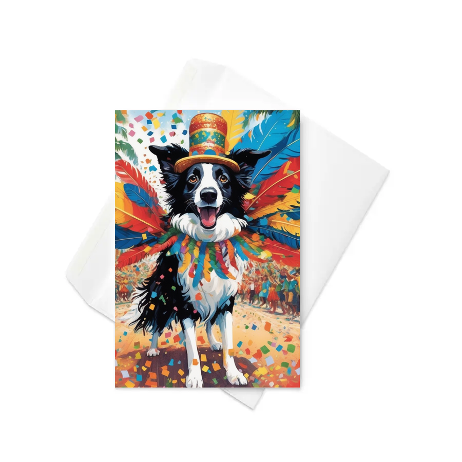 PugMug Custom Border Collie Greeting Card