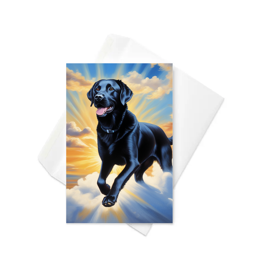 PugMug Custom Black Labrador Retriever Greeting Card