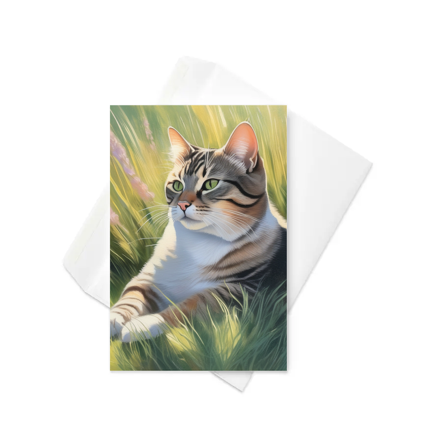 PugMug Custom Tabby Companion Cat Greeting Card
