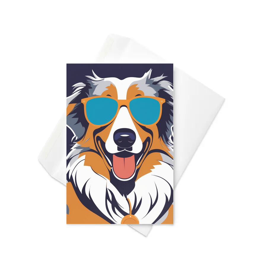 PugMug Custom Australian Shepherd Dog Greeting Card