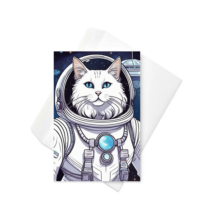 PugMug Custom White Companion Cat Greeting Card