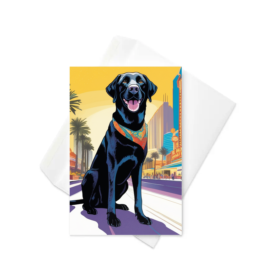 PugMug Custom Black Labrador Retriever Greeting Card
