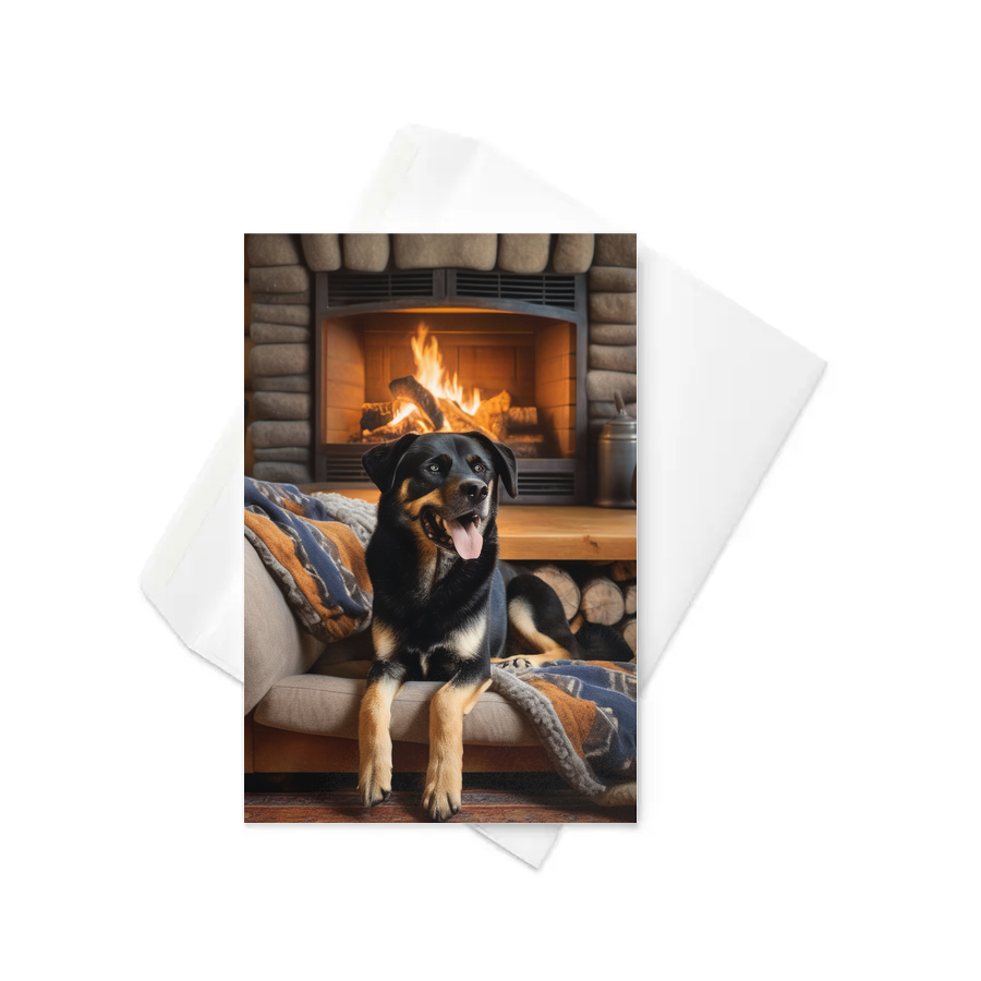PugMug Custom Blue Greeting Card