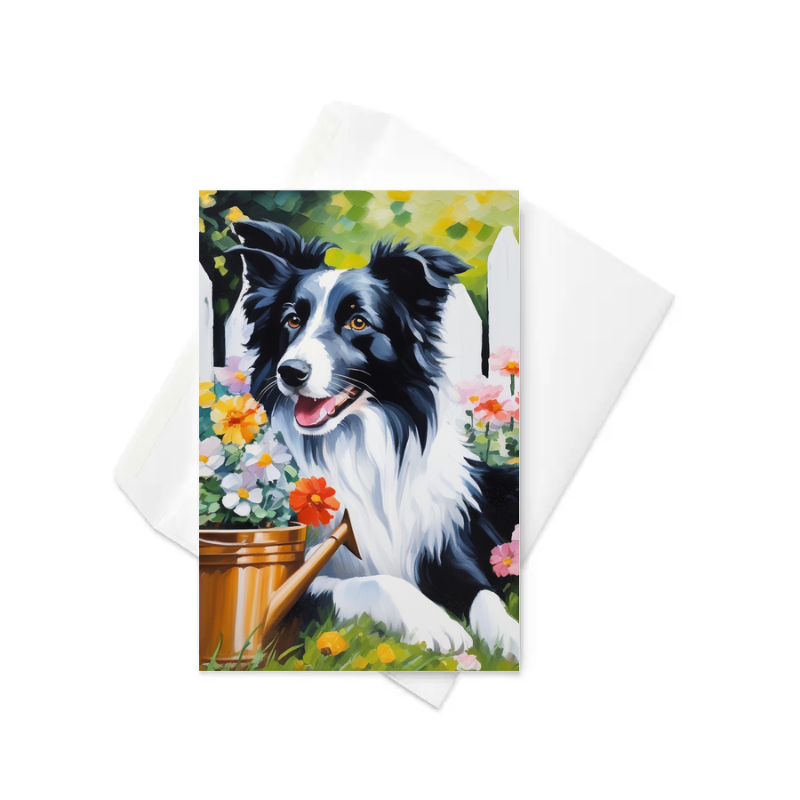 PugMug Custom Border Collie Greeting Card