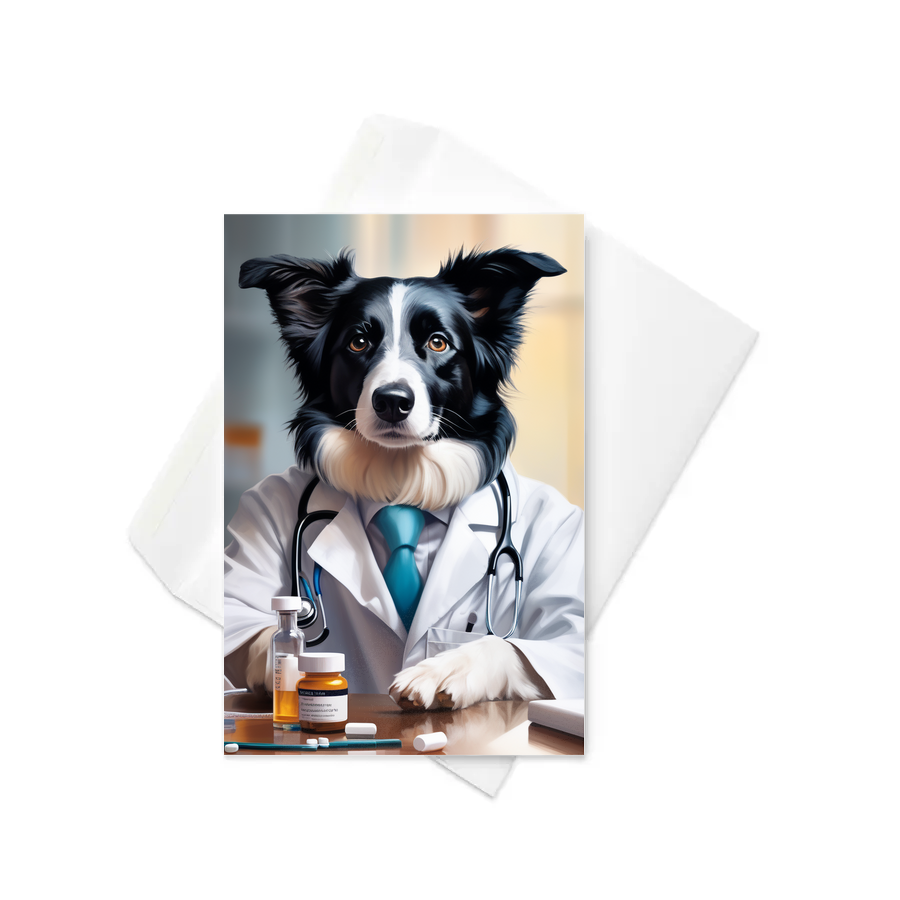 PugMug Custom Border Collie Greeting Card