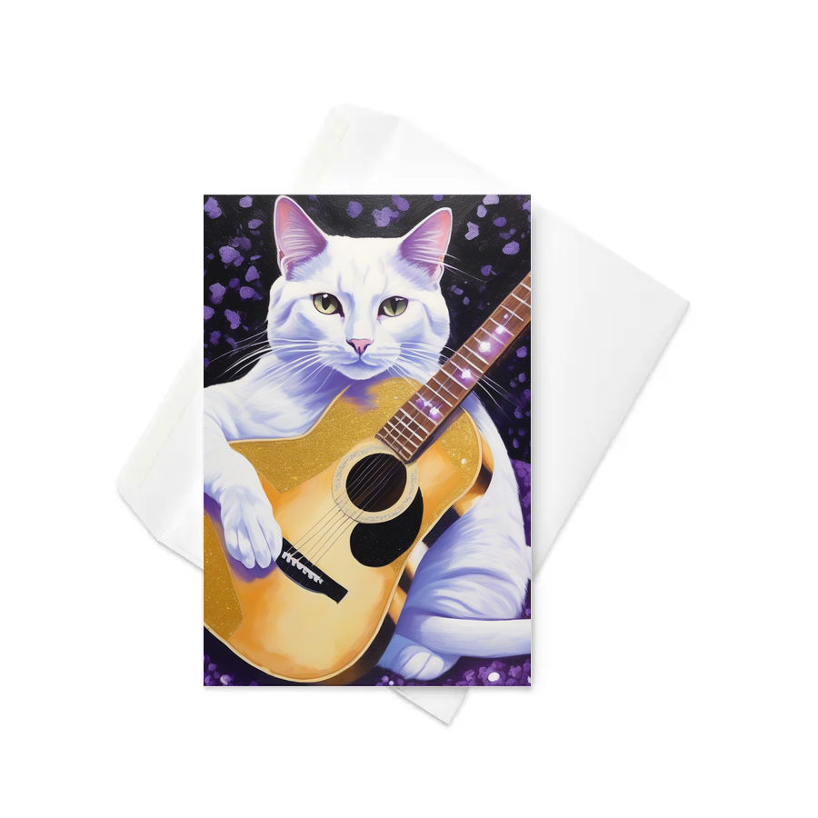 PugMug Custom White Companion Cat Greeting Card
