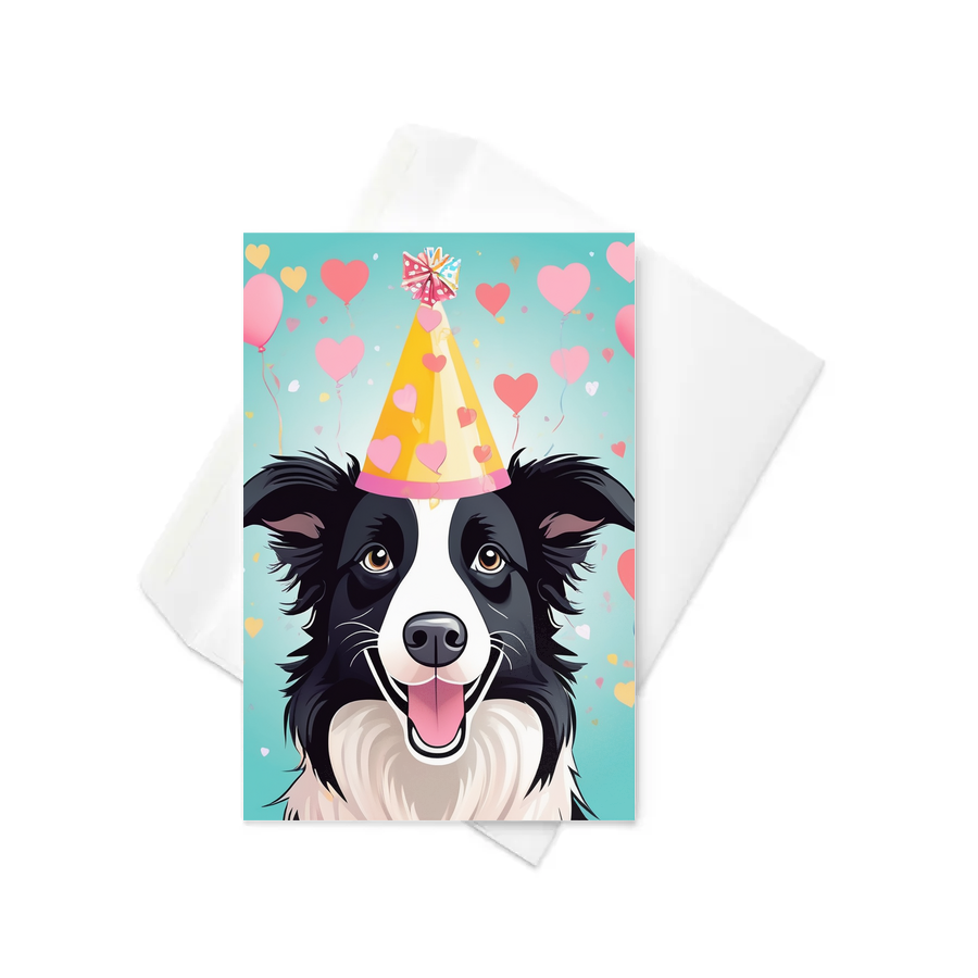 PugMug Custom Border Collie Greeting Card