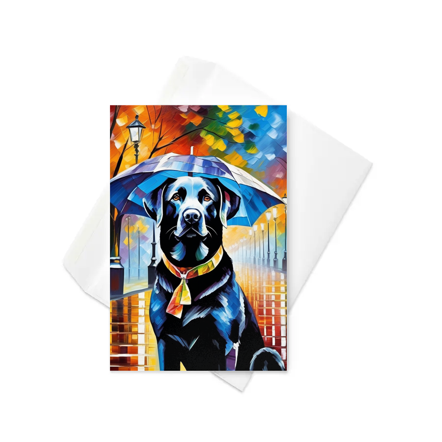 PugMug Custom Black Labrador Retriever Greeting Card