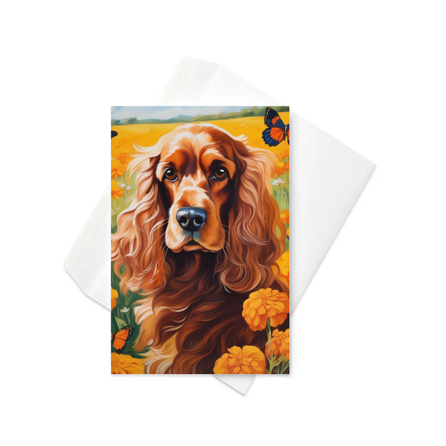 PugMug Custom Cocker Spaniel Greeting Card