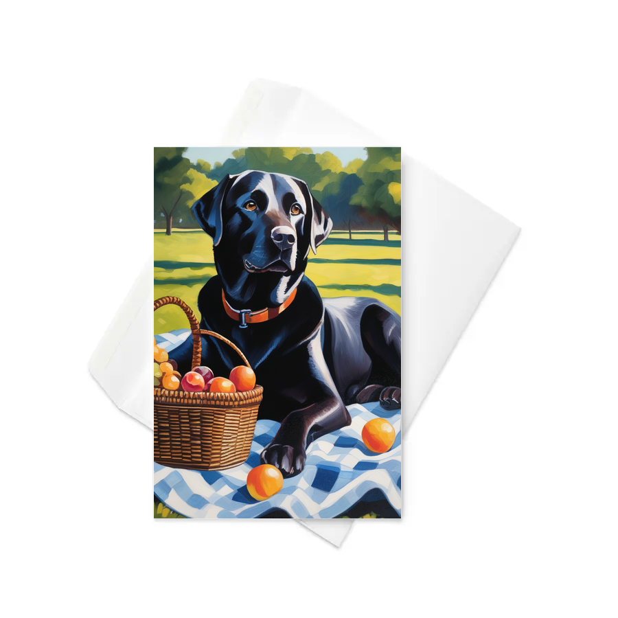 PugMug Custom Black Labrador Retriever Greeting Card