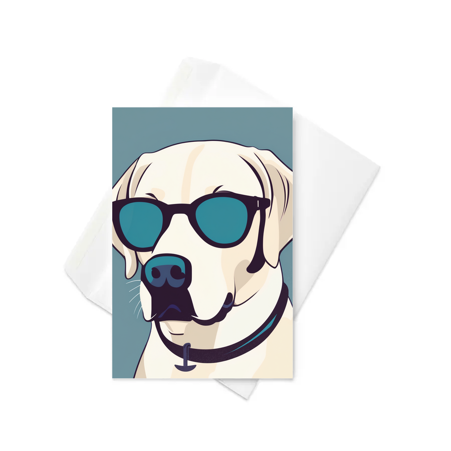PugMug Custom White Labrador Retriever Greeting Card