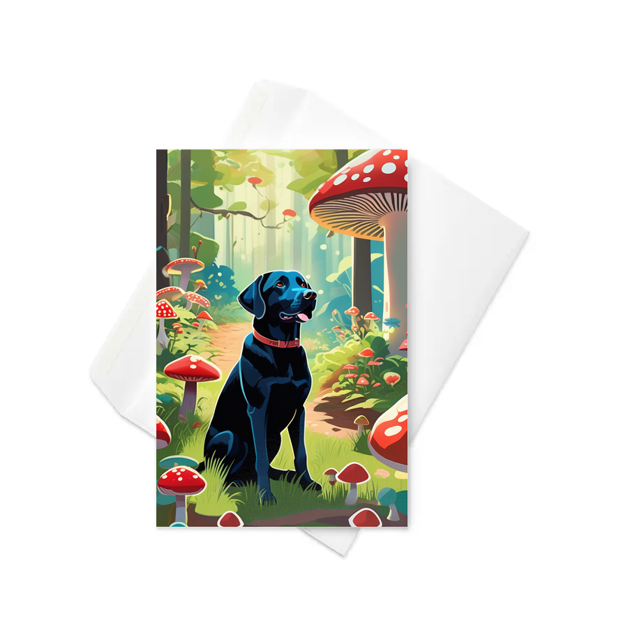 PugMug Custom Black Labrador Retriever Greeting Card