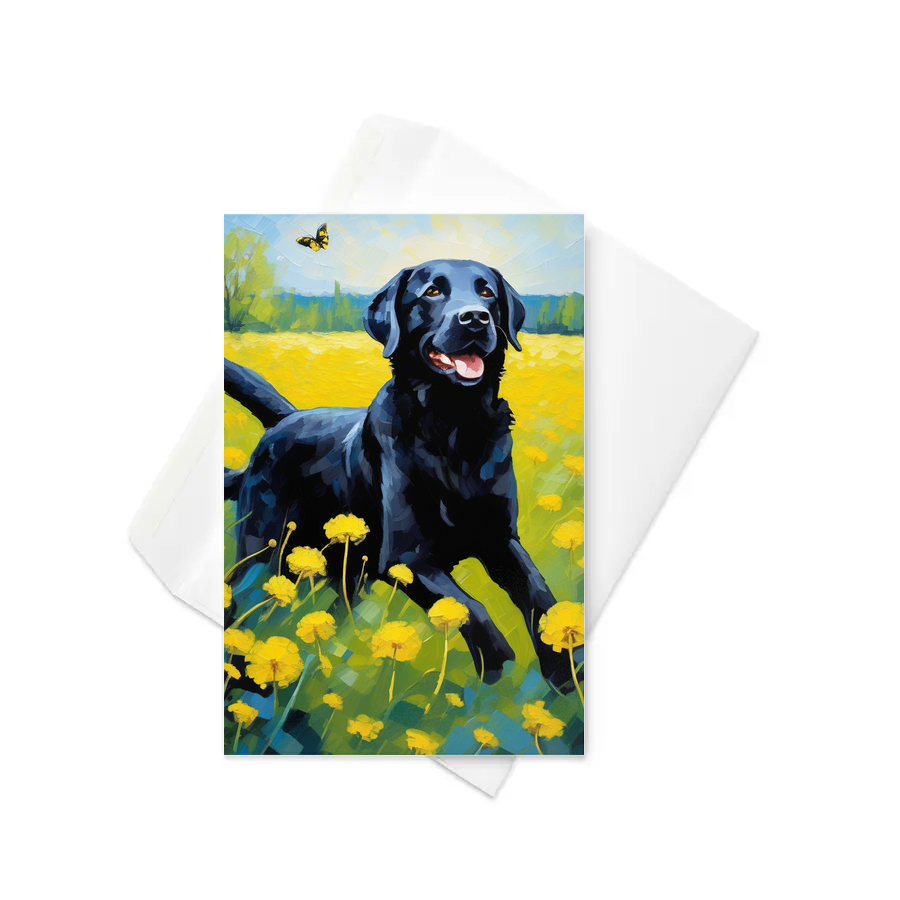 PugMug Custom Black Labrador Retriever Greeting Card