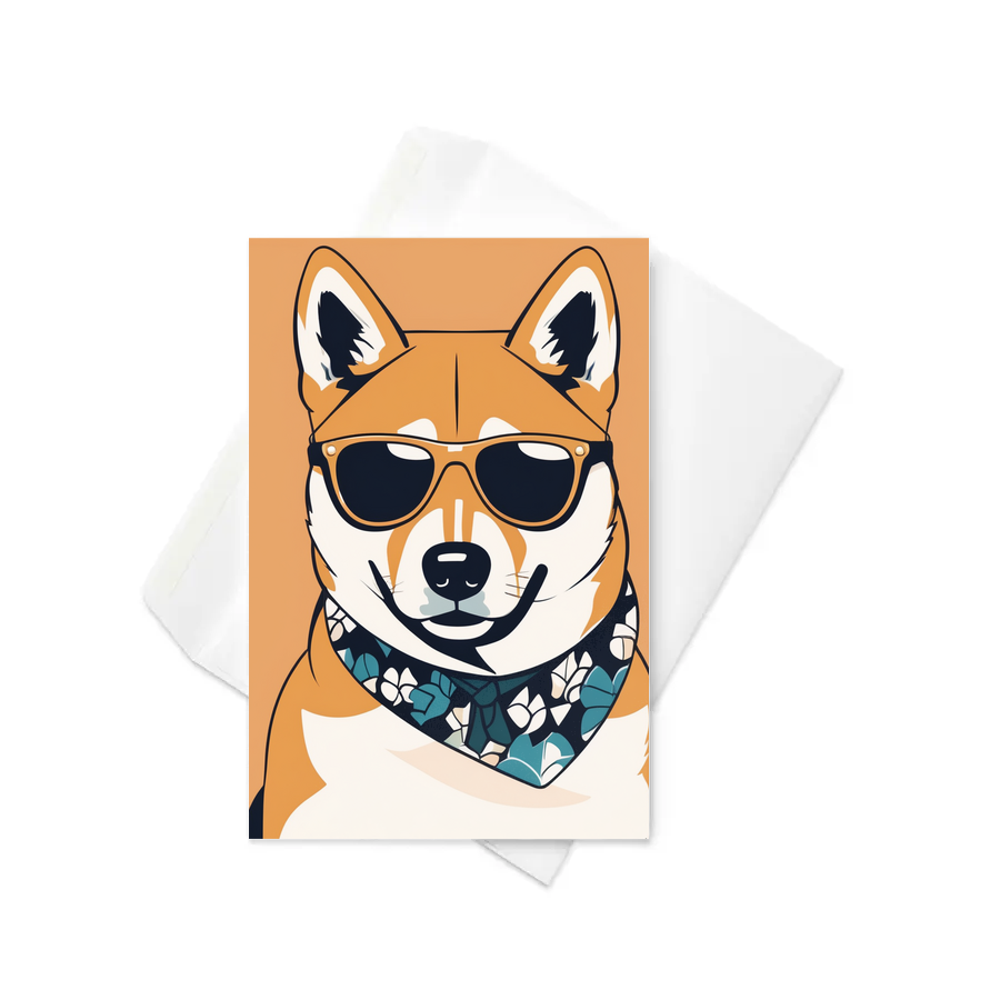 PugMug Custom Shiba Inu Greeting Card