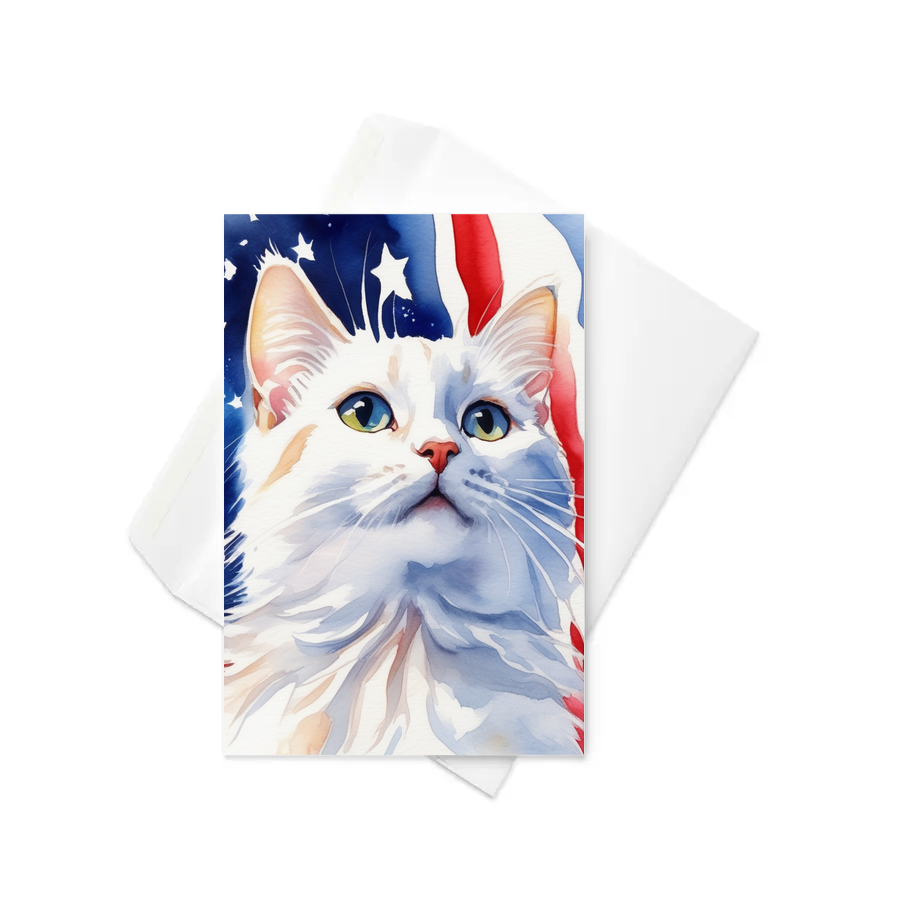 PugMug Custom White Companion Cat Greeting Card