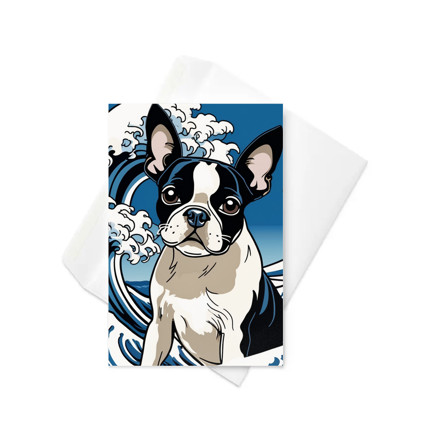 PugMug Custom Boston Terrier Greeting Card