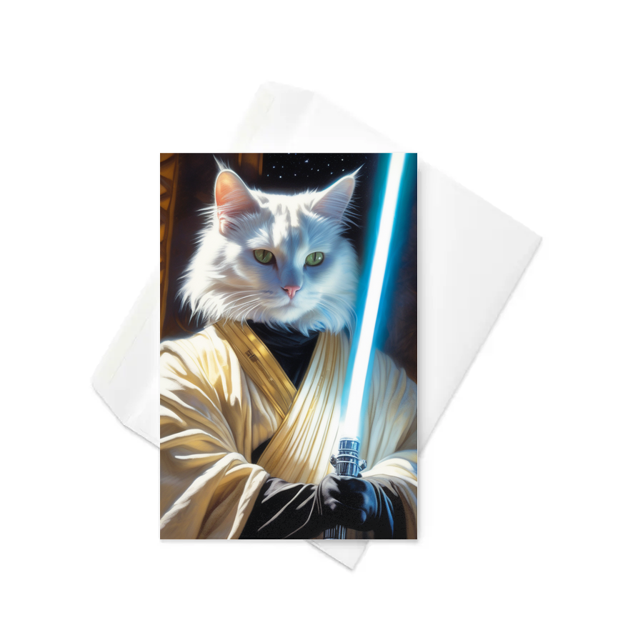 PugMug Custom White Companion Cat Greeting Card