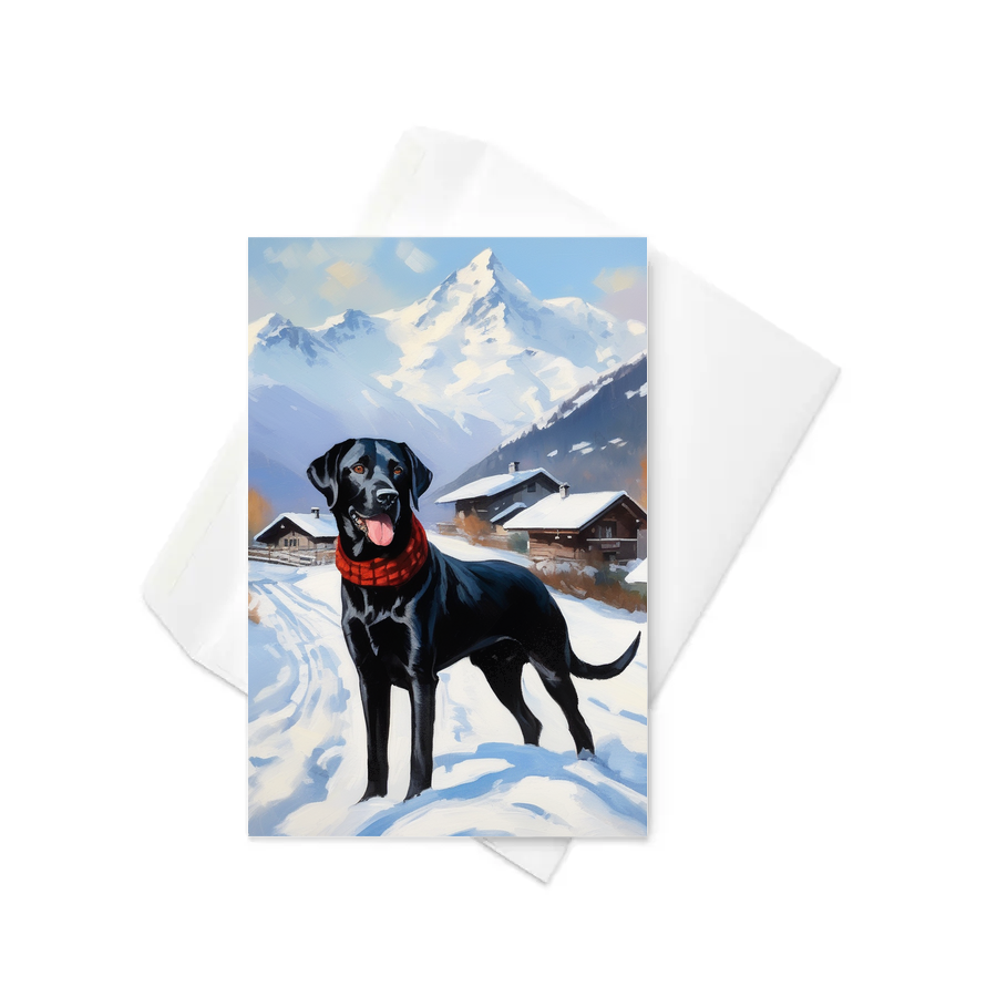 PugMug Custom Black Labrador Retriever Greeting Card