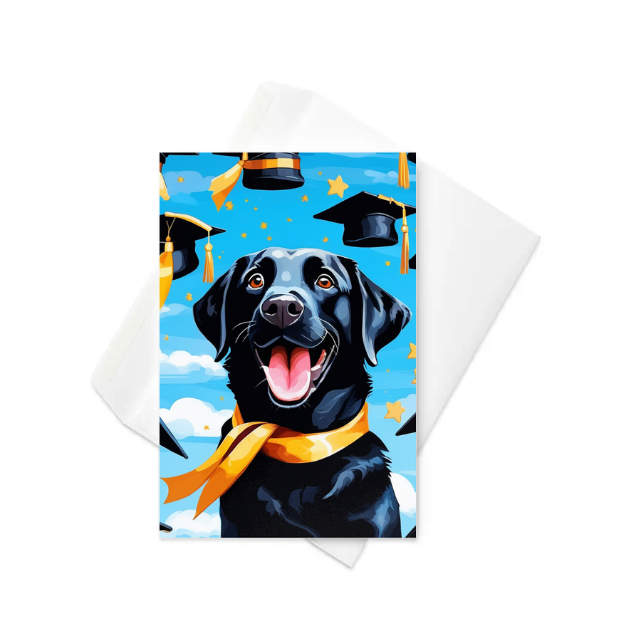 PugMug Custom Black Labrador Retriever Greeting Card