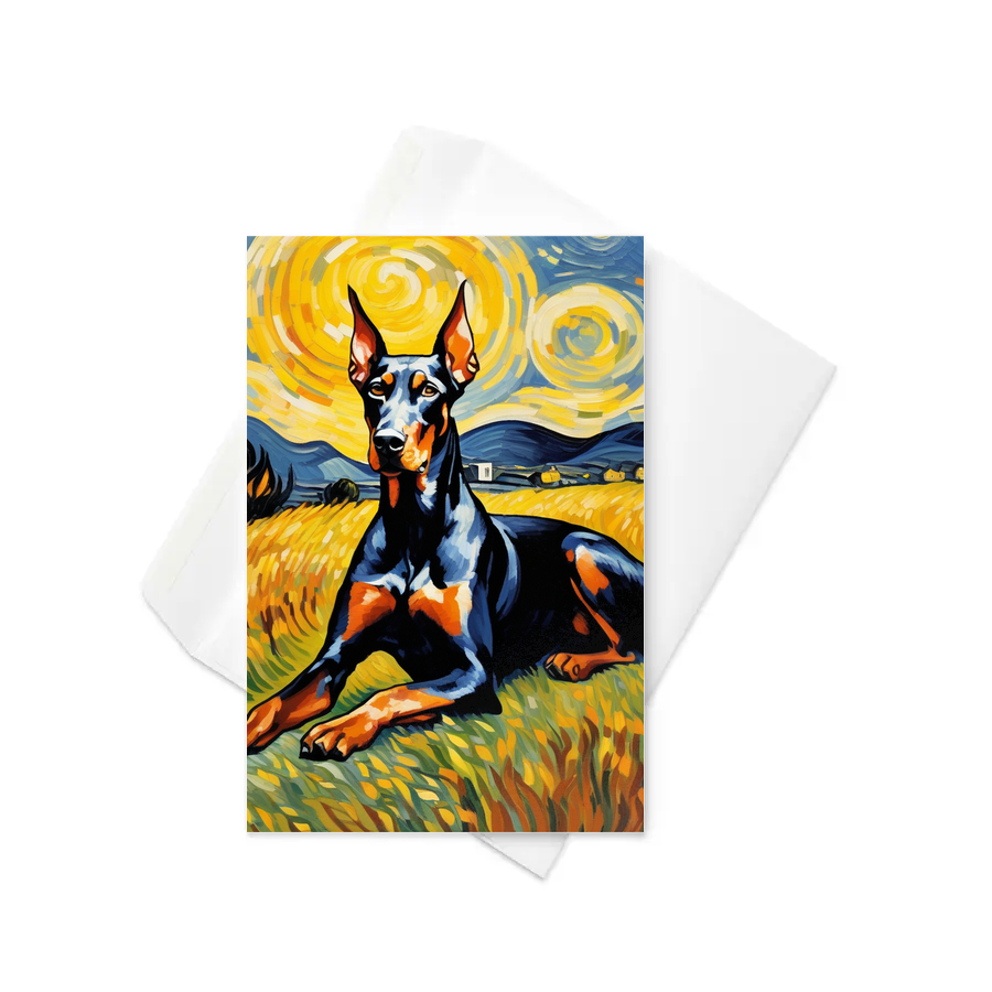 PugMug Custom Doberman Pinscher Greeting Card