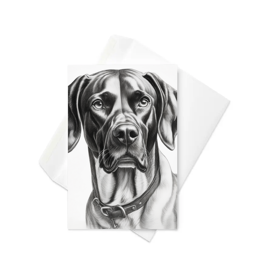 PugMug Custom Pointer Dog Greeting Card