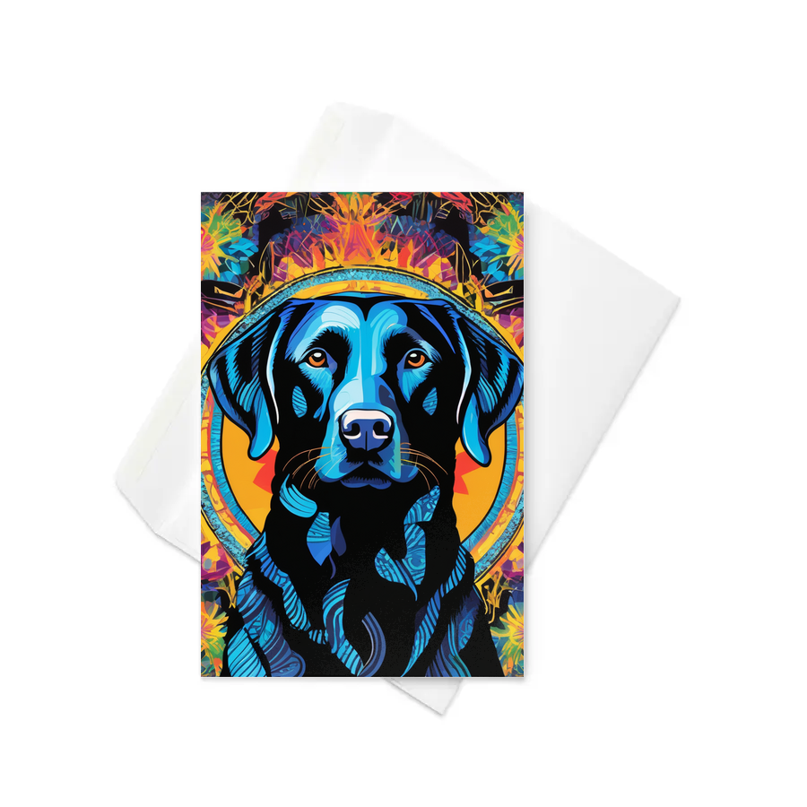 PugMug Custom Black Labrador Retriever Greeting Card