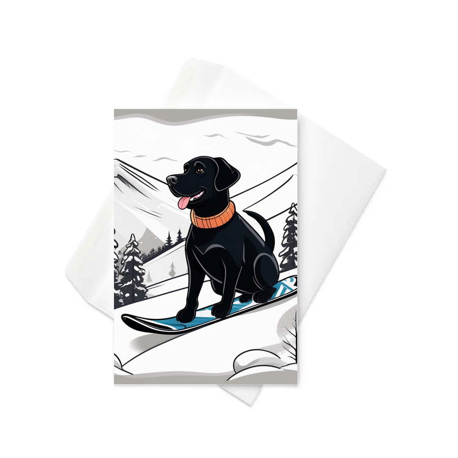 PugMug Custom Black Labrador Retriever Greeting Card