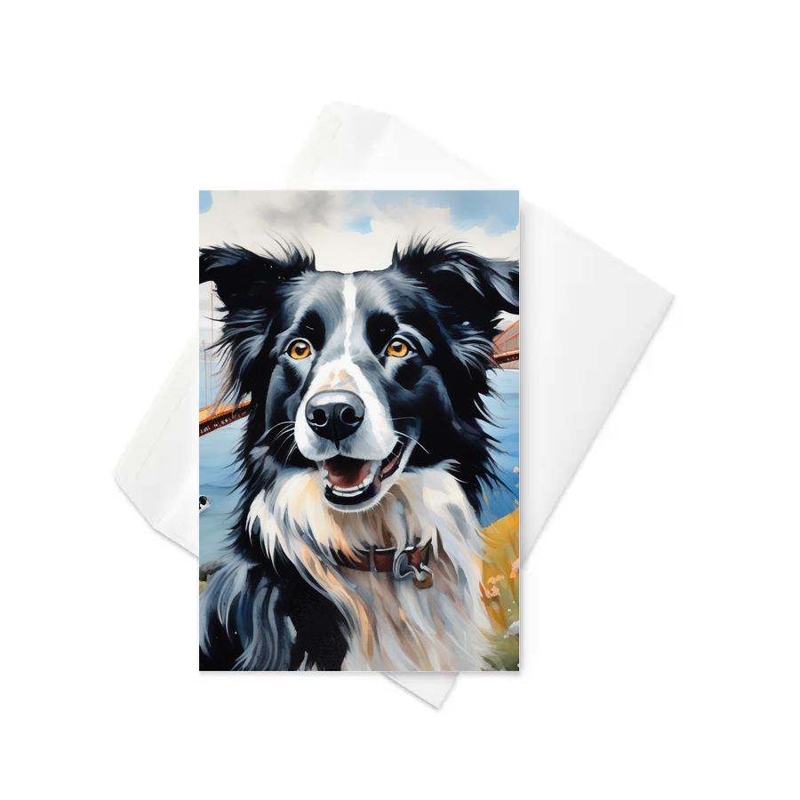 PugMug Custom Border Collie Greeting Card