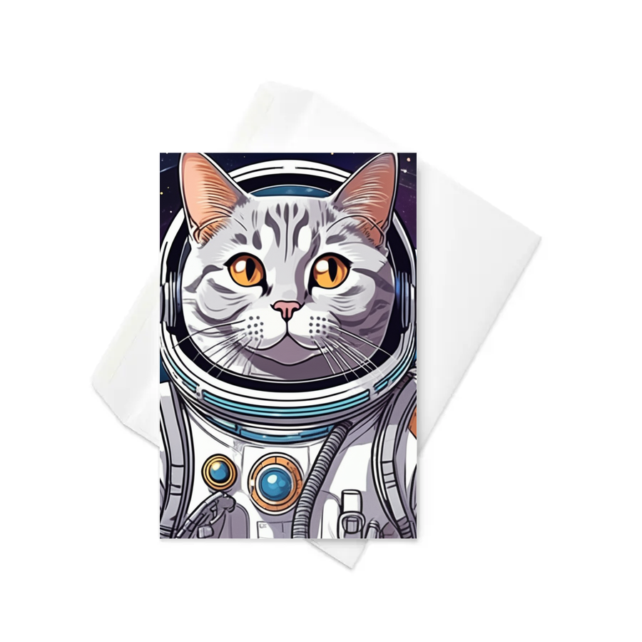 PugMug Custom Tabby British Shorthair Cat Greeting Card