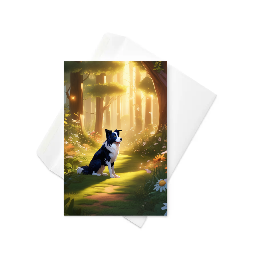 PugMug Custom Border Collie Greeting Card