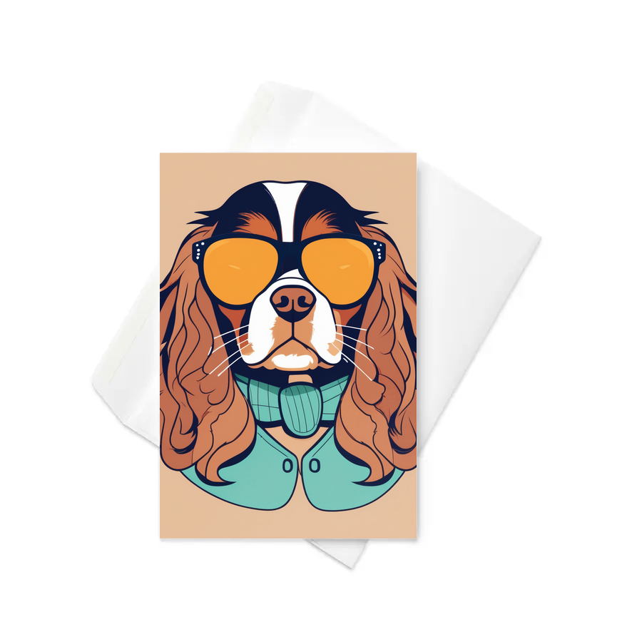 PugMug Custom Cavalier King Charles Spaniel Greeting Card