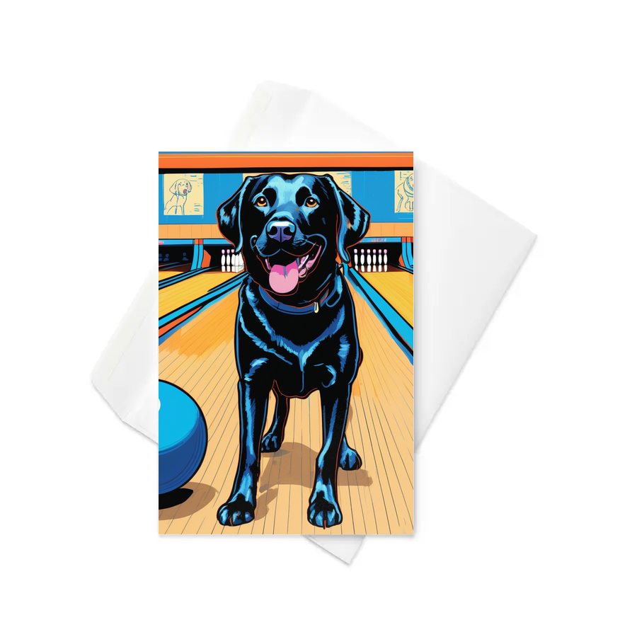 PugMug Custom Black Labrador Retriever Greeting Card