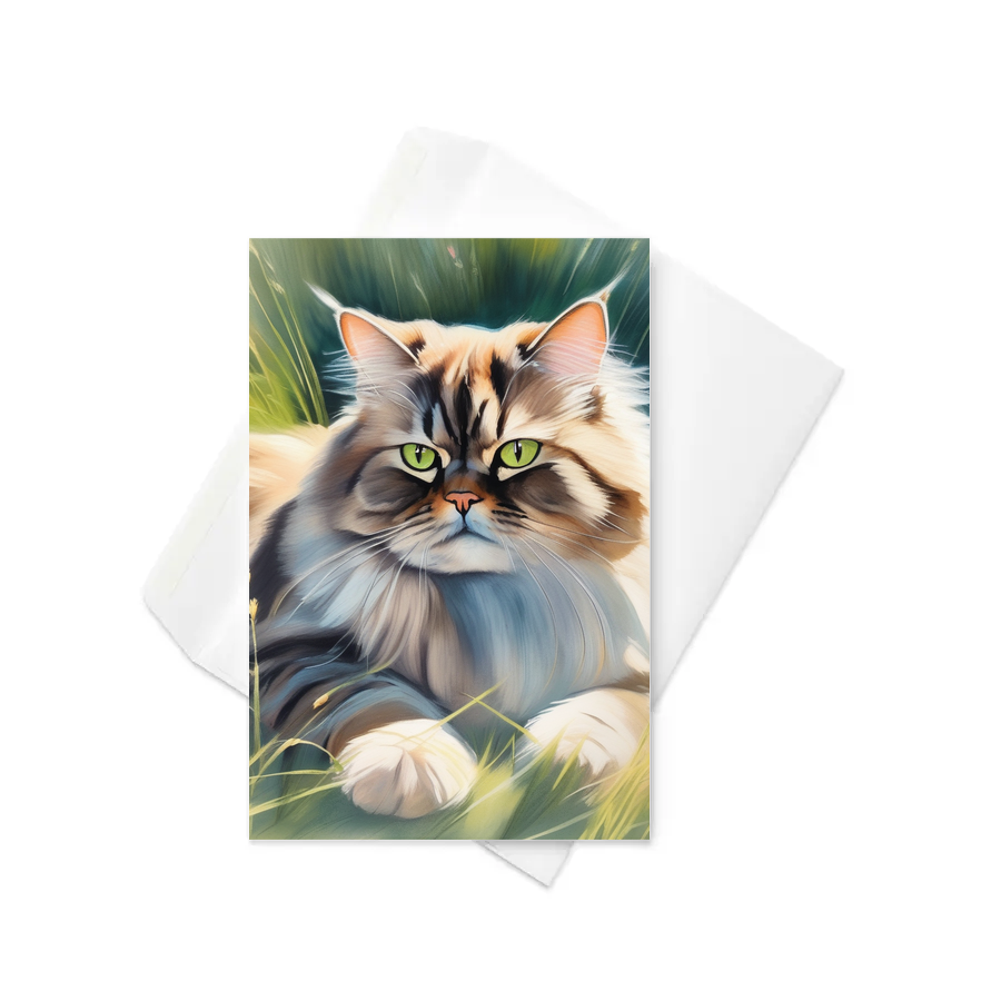 PugMug Custom Tabby Persian Cat Greeting Card