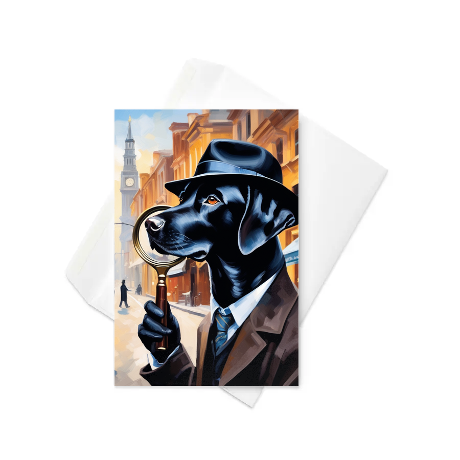 PugMug Custom Black Labrador Retriever Greeting Card