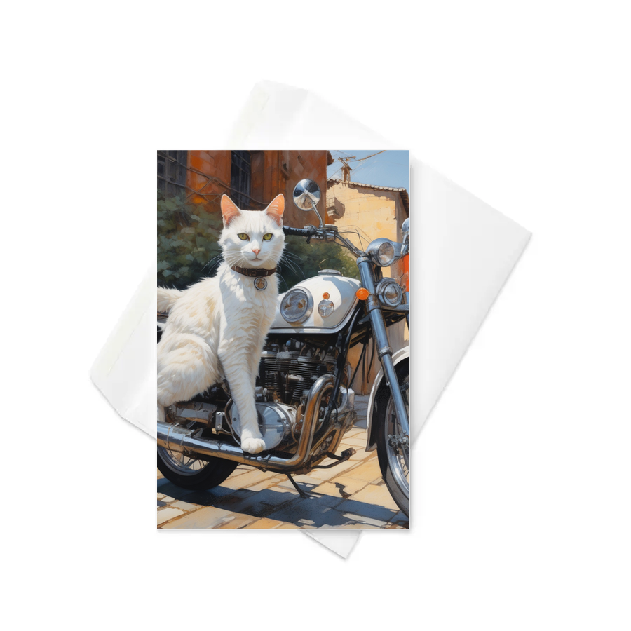 PugMug Custom White Companion Cat Greeting Card