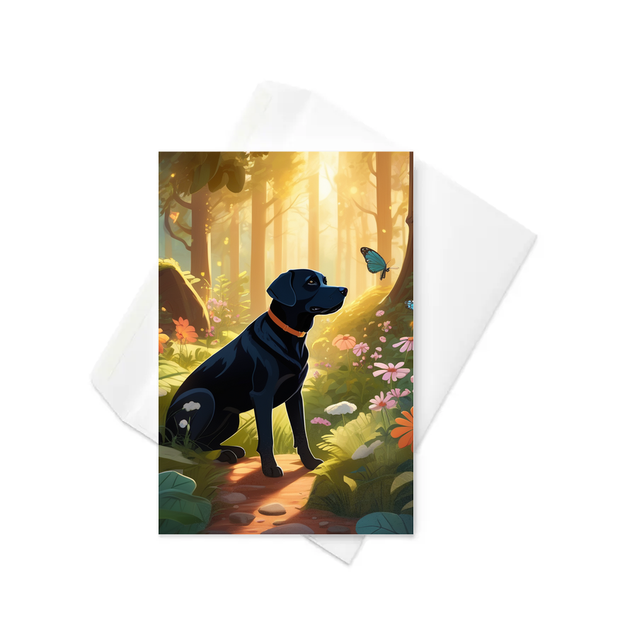 PugMug Custom Black Labrador Retriever Greeting Card