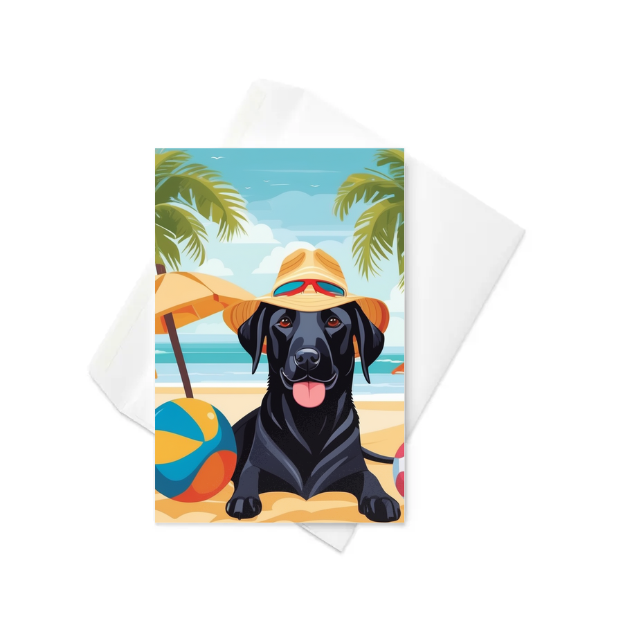 PugMug Custom Black Labrador Retriever Greeting Card